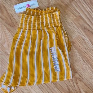 Mustard yellow shorts